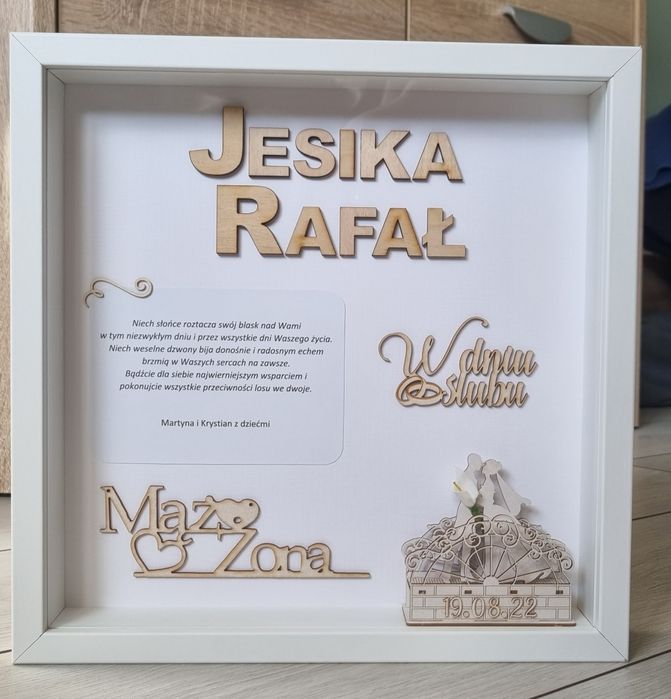 Ramka 3d ślub życzenia
