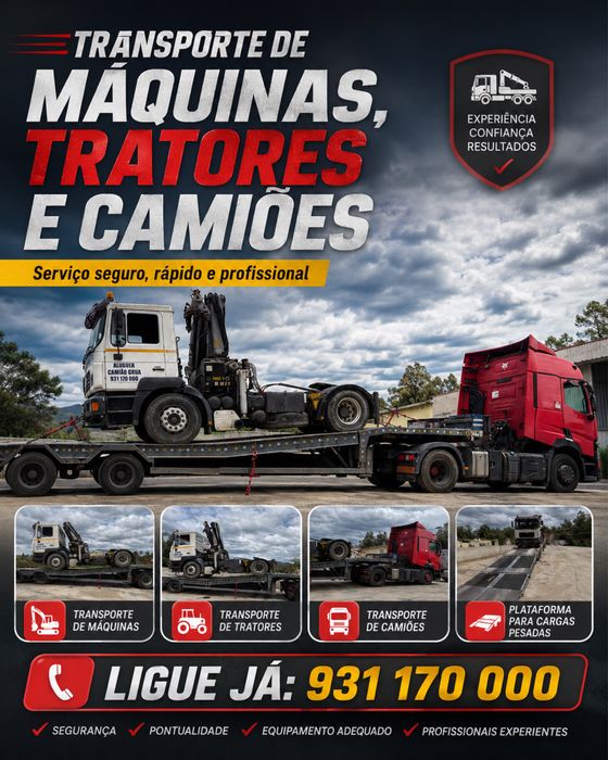Transporte de Maquinas, Camioes e tratores
