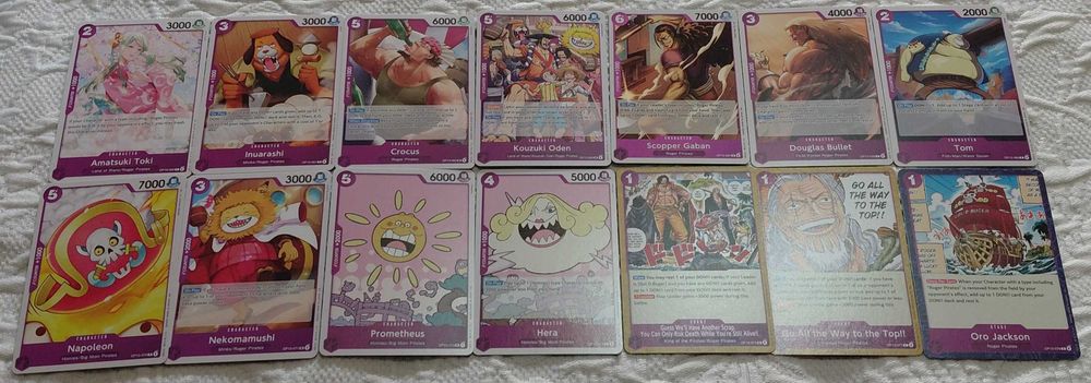 73 cartas one piece tcg op13