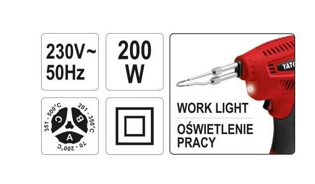 Lutownica transformatorowa reg. temperatury 3 moce grzania