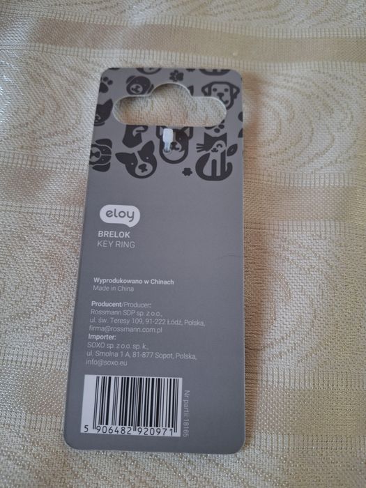 Uroczy brelok z pieskiem i love dogs eloy