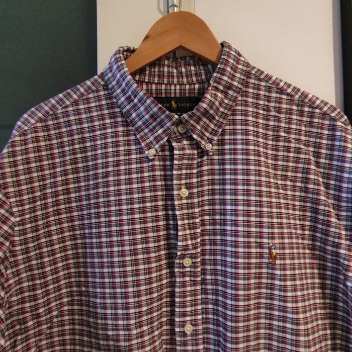 Koszula Polo RALPH LAUREN XXL custom fit krata