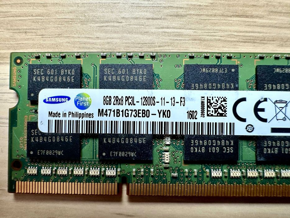 RAM Samsung 8GB DDR3 / DDR3L PC3L 12800S – sprawna / testowana