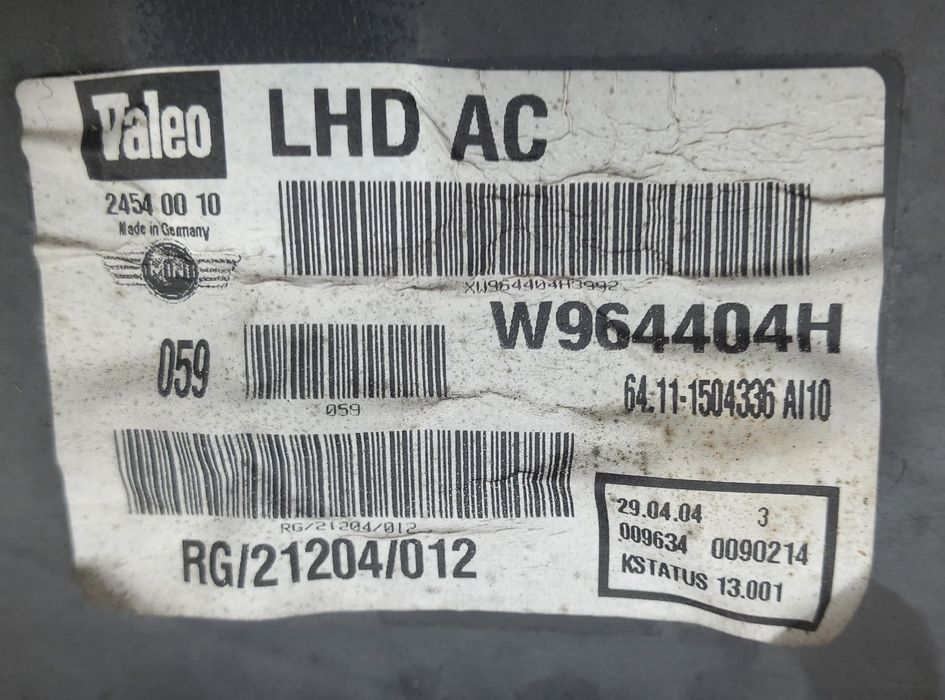 Chauffage / sofagem completa MINI Mini (R50, R53)