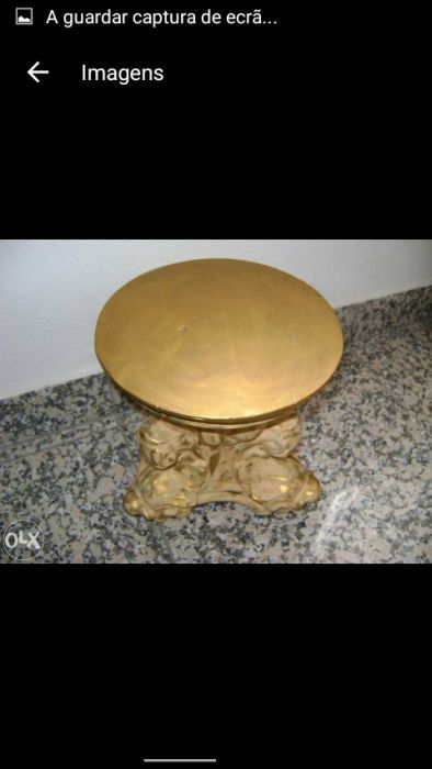 2 bases gesso pintados a mao