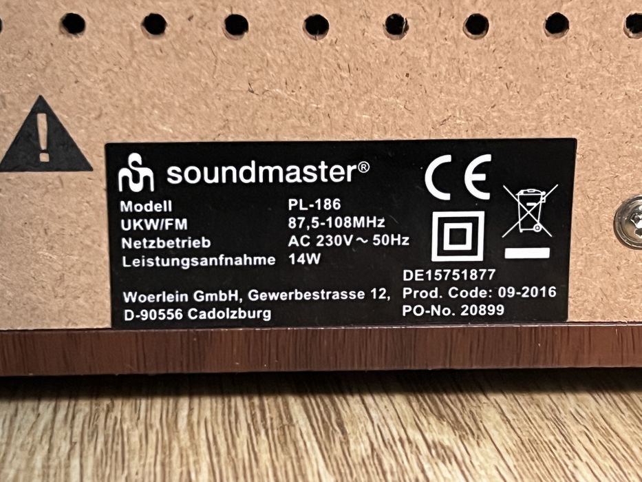 Gramofon SOUNDMASTER PL186H