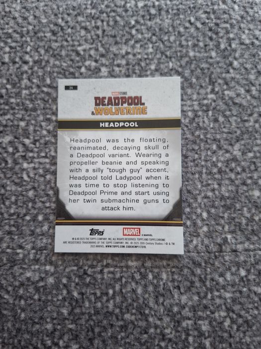 Karta Deadpool Topps 2025 "Headpool"