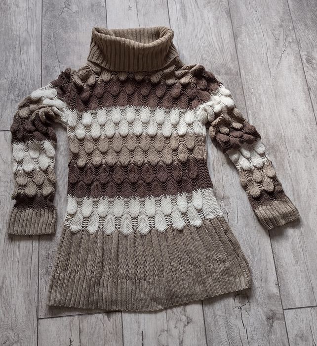 Ciepły sweter, golf, tunika rozmiar: S