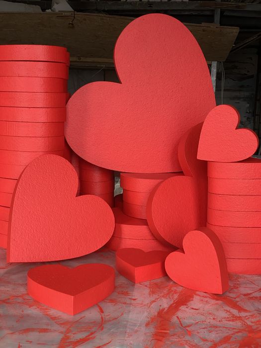 серце з пінопласту, сердца из пенопласта, серця з пінопласту, серце