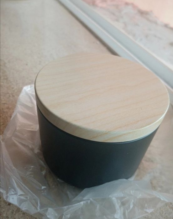 Recipientes para velas Preto/Branco