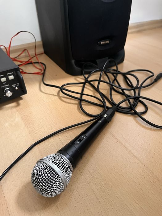 Zestaw karaoke LTC Audio + 2 kolumny Philips + 3 mikrofony