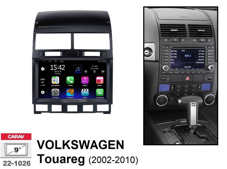 Rádio 2DIN 9" • Volkswagen VW TOUAREG (2002 a 2018) • Android [4+64GB]
