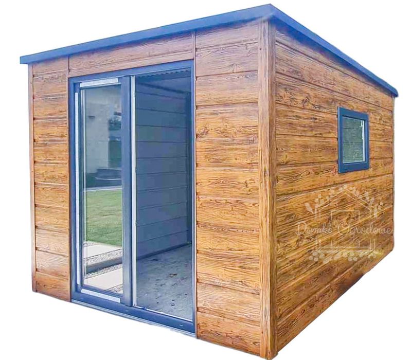 Schowek Domek Ogrodowy 2,5x2,5m  Okno  Antracyt  Drewnopodobny  ID608