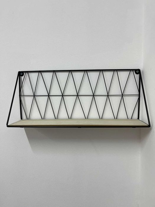 Conjunto de Estantes geométricas 2 douradas e 2 pretas