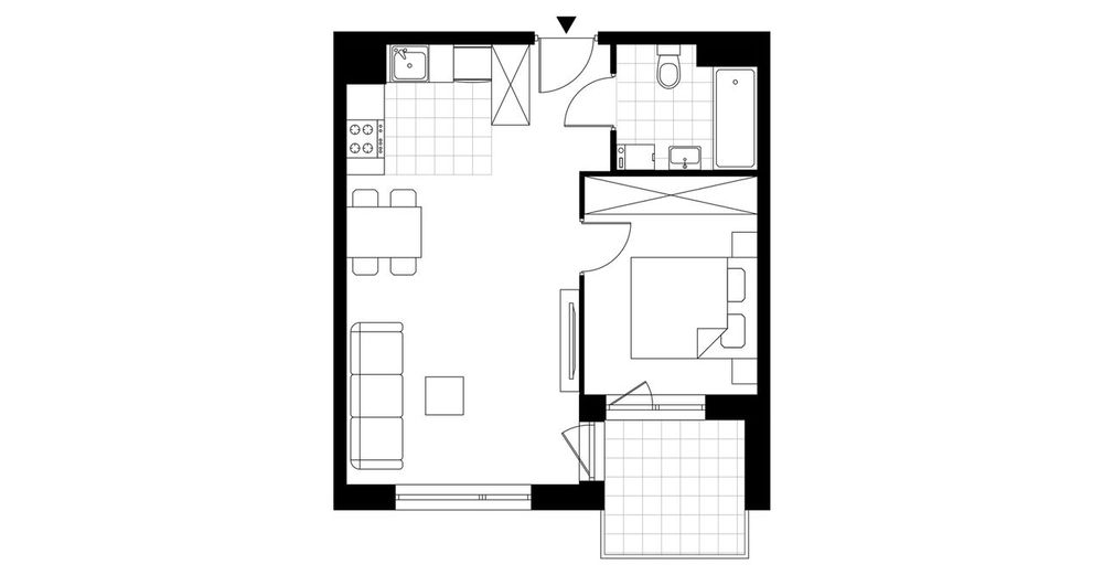 2-pokojowe mieszkanie 39m2 + loggia Bezpośrednio