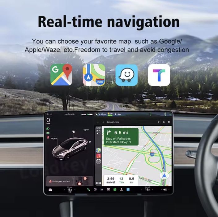 CarLink CPC200-T2C (WIFI).Dla TESLA model 3 / X / Y / S , CARPLAY adapter BLUETOOTH WIFI