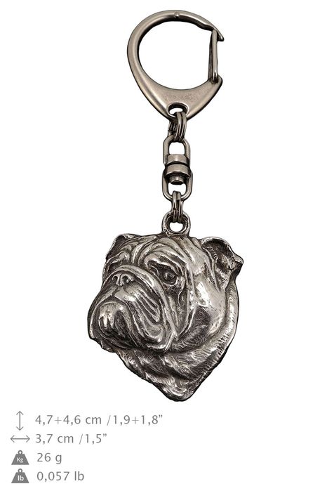Buldog angielski brelok posrebrzany Art-Dog