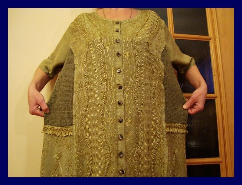 Duża,praktyczna sukienka indyjska roz. 44/46 XXL rozpinana