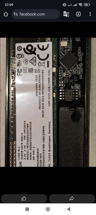 Disco externo SSD M.2 250 GB