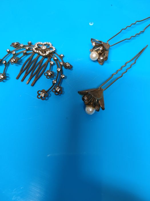 Adereços para cabelos dourado mate, novos vários modelos