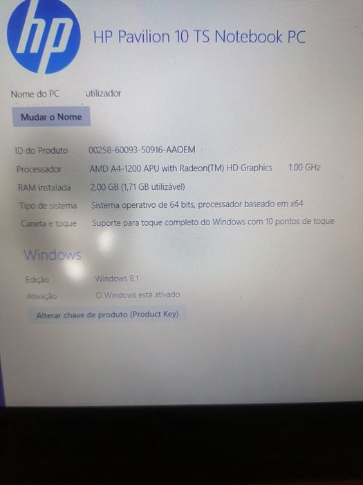 HP Pavilion 10 TouchSmart.