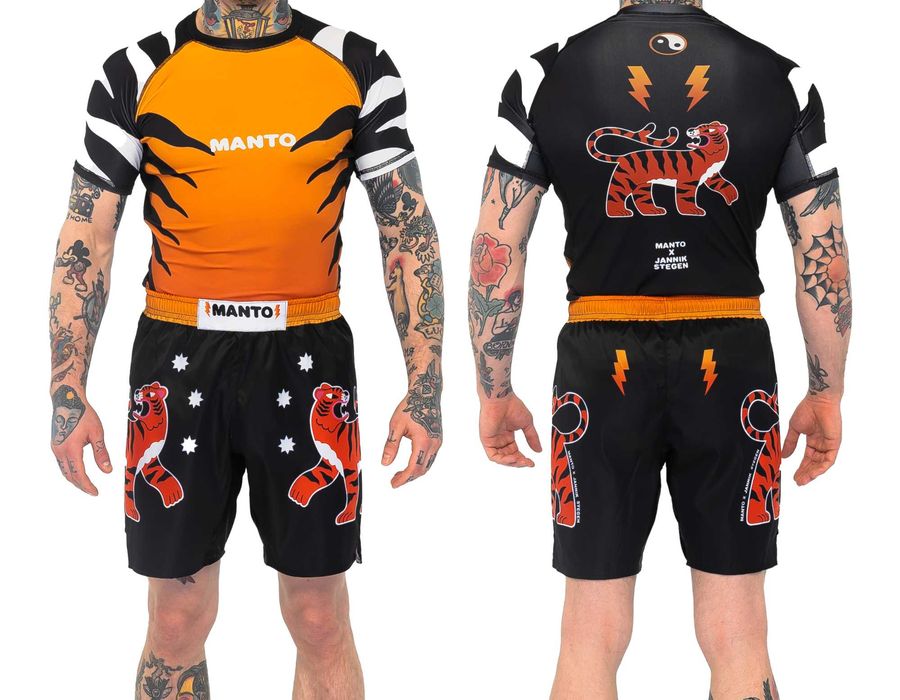 Комплект Манто(Tiger/Diablo/Buddha) Рашгард + Шорти ММА