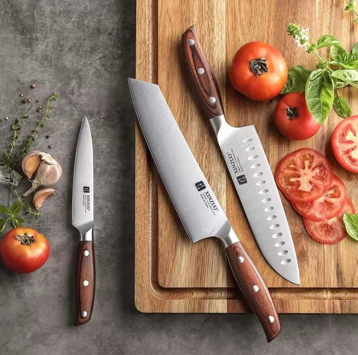 Набор японских премиум ножей Xinzuo + Подарки(нож, шеф-нож, подставка)