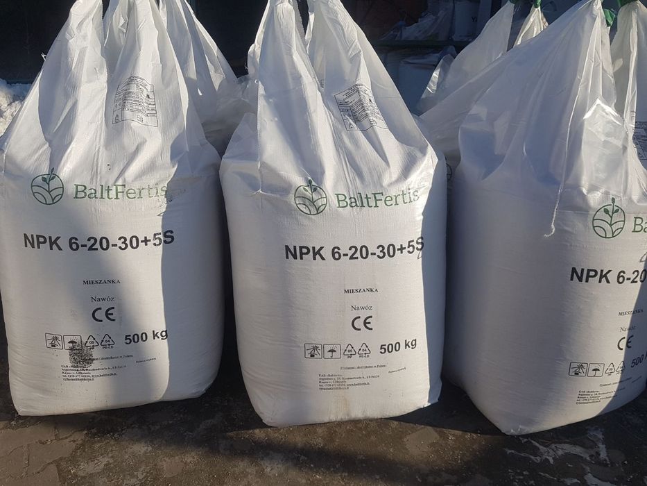 Nawóz NPK 6 -20-30+5S  oraz wiele innych nawozów
