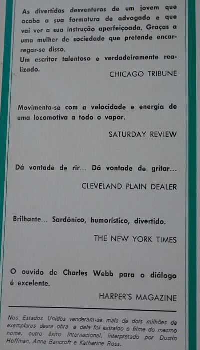 A Primeira Noite de Charles Webb (1ª Edição 1974)