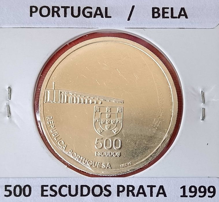 500 escudos prata Moeda Portuguesa comemorativa alusiva á ex Província de Macau