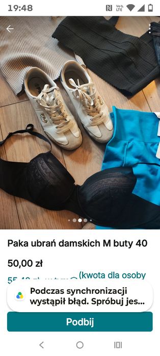 Paka ubrań damskich m/l buty I inne