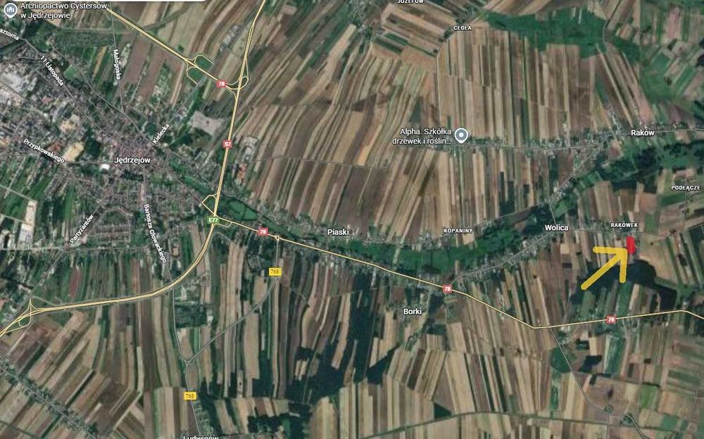 Działki budowlane Raków gm. Jędrzejów