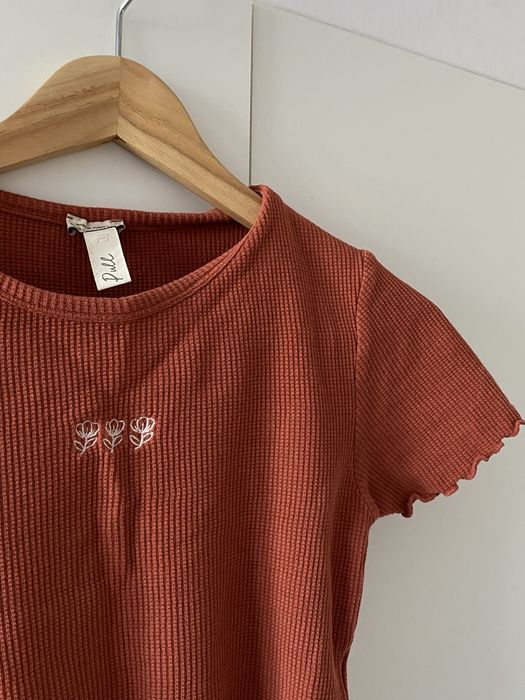 pomarańczowy crop-top