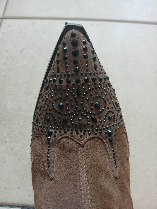 Botas texanas senhora com franjas alma en pena