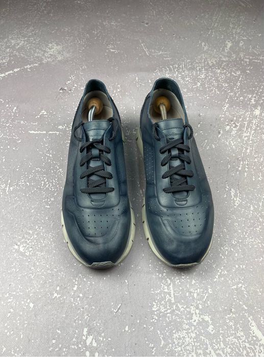 Кросівки Santoni Smooth шкіряні Made In Italy класичні Італія