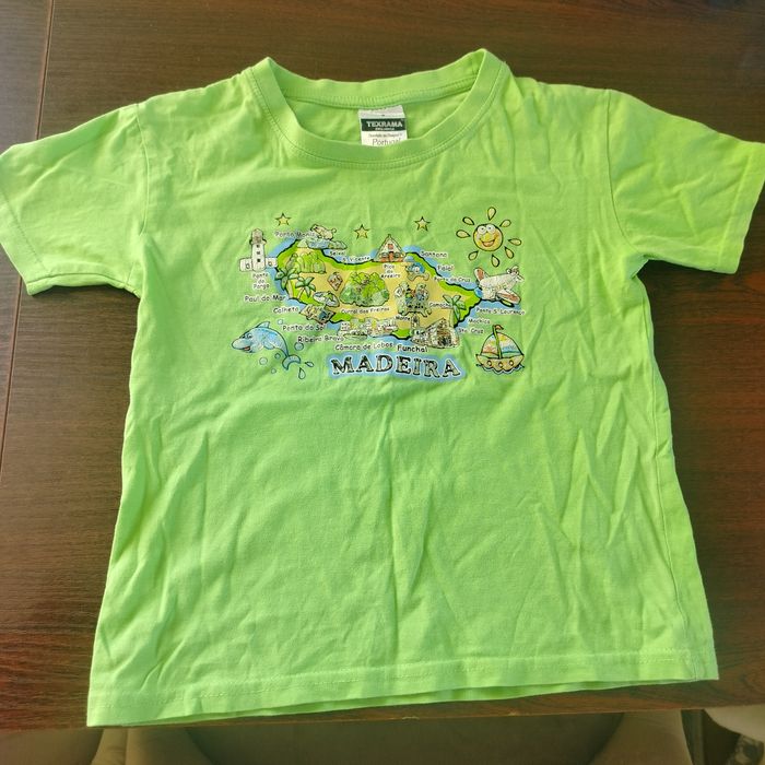 Koszulka bluzka t shirt krótki rękaw nadruk Madeira Portugal 92 98