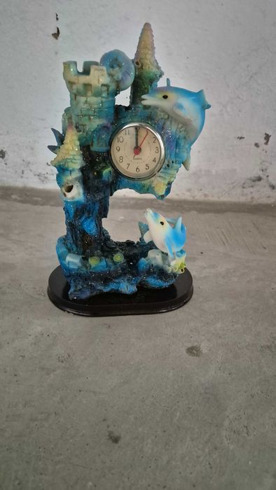 Peças decorativas azul golfinhos