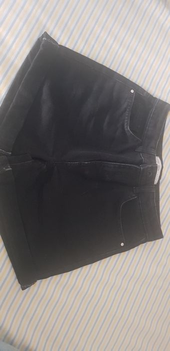 Vendo calções ganga pretos, Primark, 11-12 anos, mom short, como novos