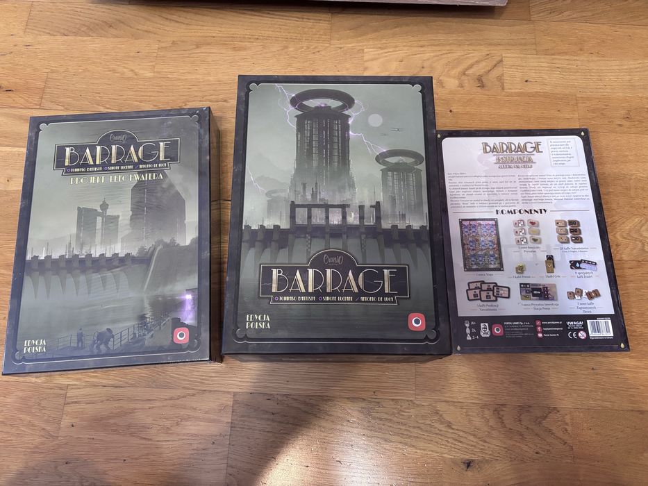 Barrage gra podstawowa i dodatki oraz insert. Projekt Leeghwatera. Afera na Nilu.