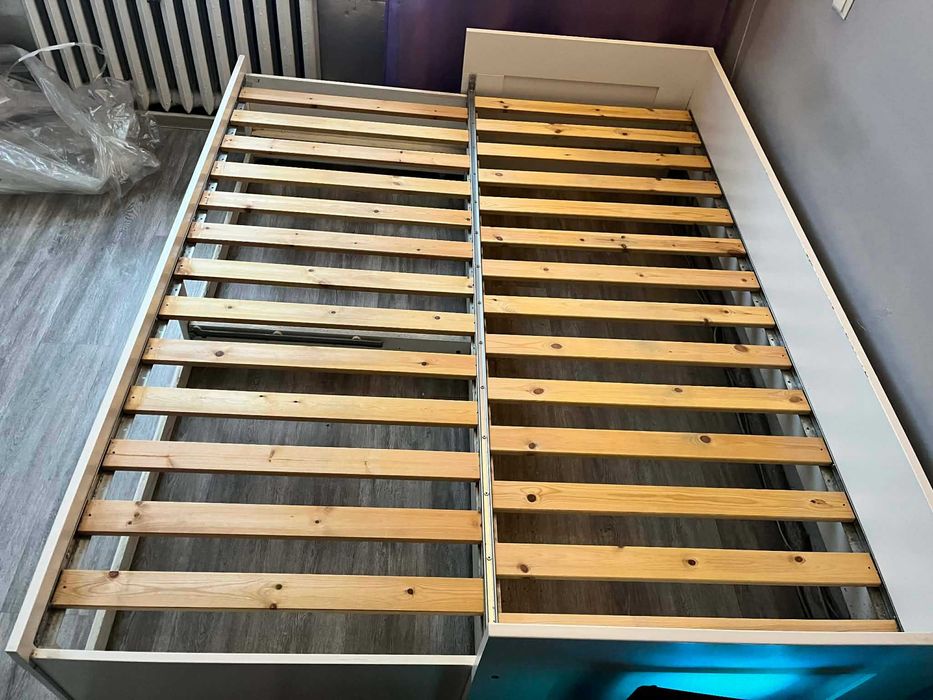 Ikea BRIMNES rama leżanki z 2 szufladami 80x200 cm