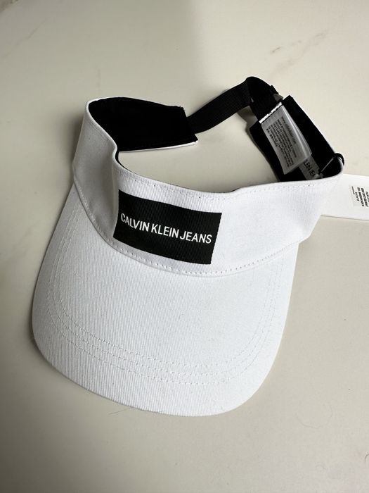 Biały daszek czapka przeciwsłoneczna Calvin Klein Jeans