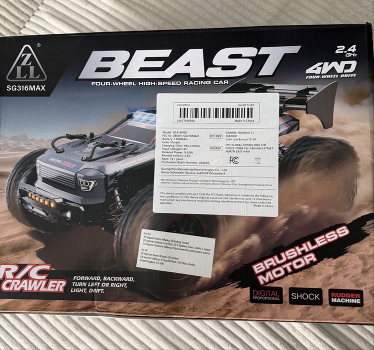 Радіокерована машинка ZLL BEAST SG316 PRO 4WD 1:16 RC авто