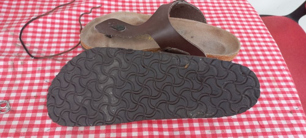 Birkenstock klapki skórzane