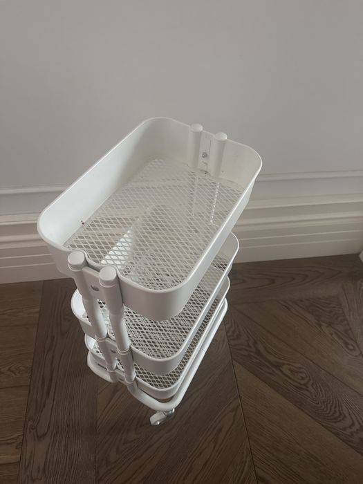 IKEA RASKOG wózek kuchenny na kółkach mini regał barek bialy  28x38cm