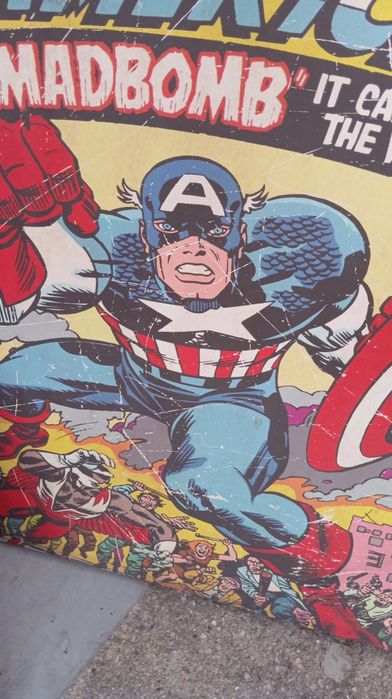 Quadros  em tela captain america  iron man etc