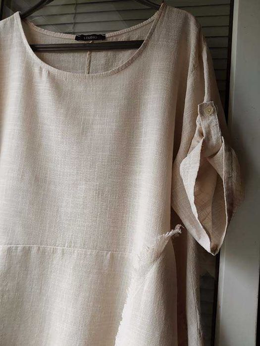 Туника  летняя хлопковая асимметричная размер 50-52-54 бавовна