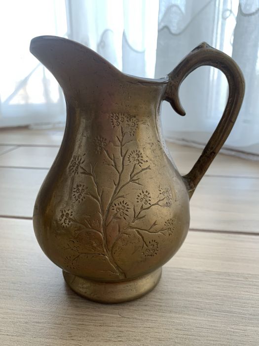 Вироби з латуні Важкий латунний глечик, вінтажний