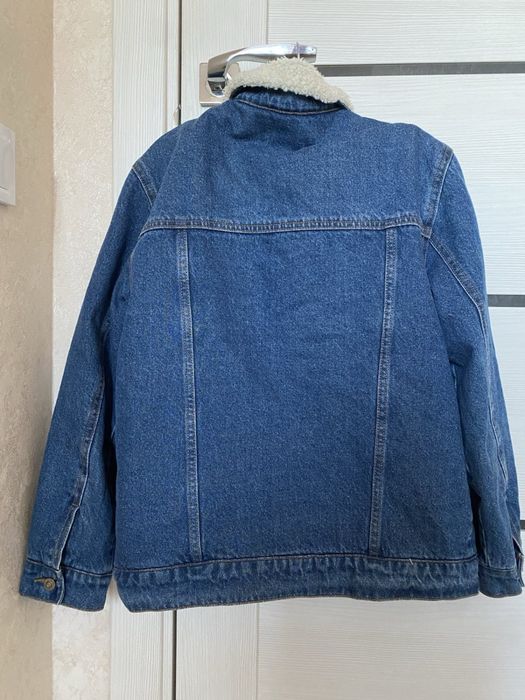 Джинсова куртка Mango з хутром sherpa, 152, тепла, як нова