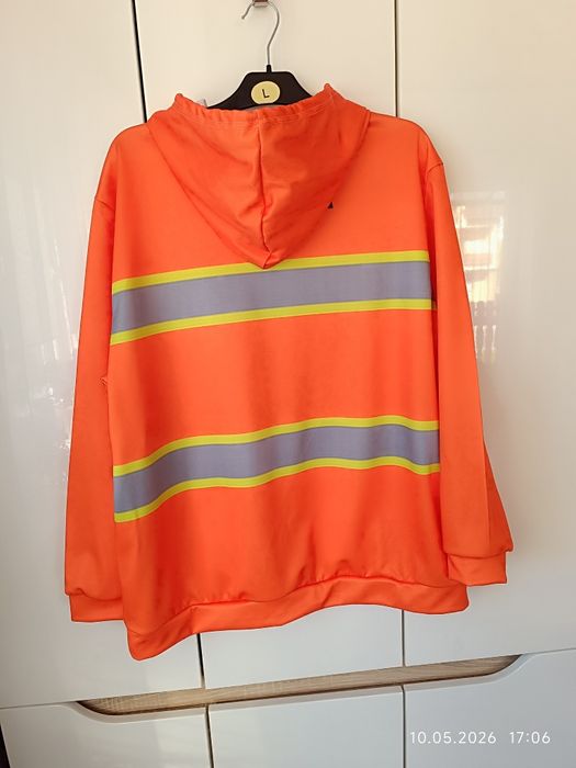 Nowa bluza męska 2XL pomarańczowa BUDDA neon odblaski