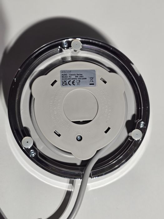 Скляний чайник електричний ascot ретро 2200 в 1,5 | блакитний